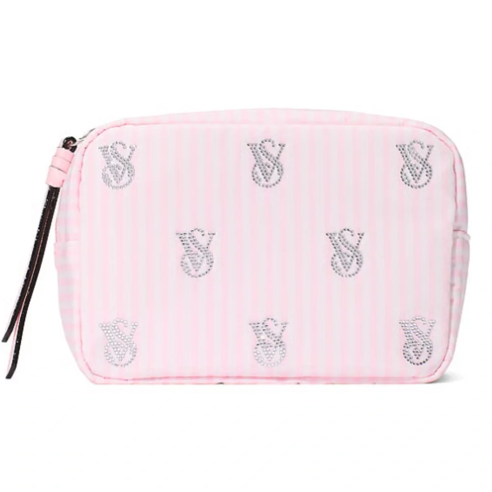 Victoria's Secret Shine Logo Travel Makeup Cosmetic Bag NWT